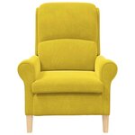 vidaXL fauteuil Jaune 76 x 94 x 102 cm Velours