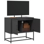 vidaXL Meuble TV noir 68 5x39x60 5 cm acier