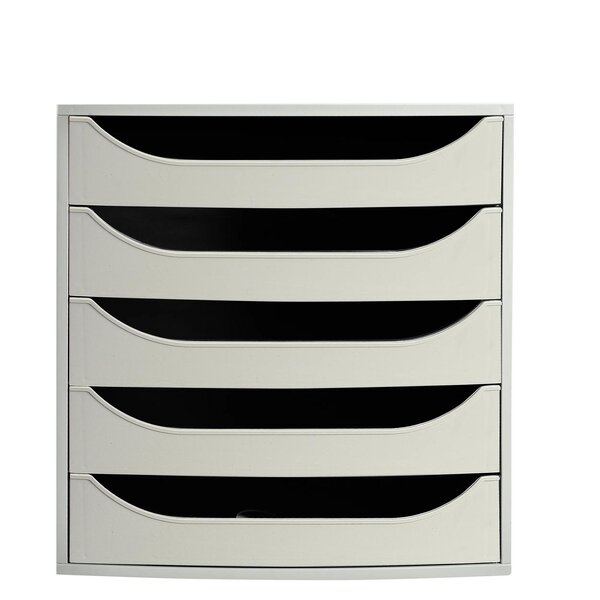 Module De Classement Ecobox+ Office 5 Tiroirs - Gris - Exacompta