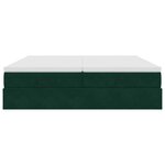 VidaXL Cadre de lit ottoman avec matelas vert foncé 180x200cm velours