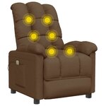 vidaXL Fauteuil de massage Marron Tissu