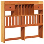 vidaXL Lit bibliothèque sans matelas cire marron 135x190 cm pin massif
