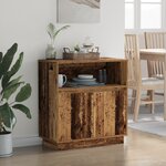 vidaXL Buffet avec LED Bois ancien 71x34 5x75 cm Bois d'ingénierie