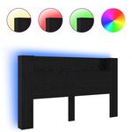 vidaXL Cabinet de Tête de Lit Chêne noir 180 x 17 x 104 5 cm