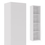 Bibliothèque Loni 160 x 40 cm - blanc  caisson fermé