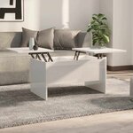 vidaXL Table basse blanc brillant 80x50x42 5 cm bois d'ingénierie