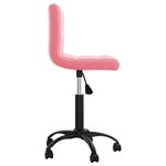 vidaXL Chaise pivotante de salle à manger Rose Velours