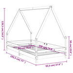 vidaXL Cadre de lit pour enfant 90x190 cm Bois de pin massif