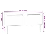 vidaXL Tête de lit LED Blanc 160 cm Cuir synthétique