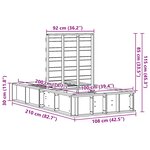 vidaXL Cadre de lit Cire marron 100 x 200 cm Bois de pin massif