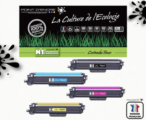 TN247 / TN243 - 4 Cartouches BK/C/M/Y/ - Grande capacité