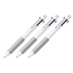 Stylo Bille Rétractable 4 couleurs VICUNA C4 Clip Blanc PENTEL