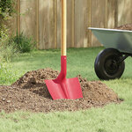 vidaXL Tête de pelle Rouge 39 5 x 27 5 cm Acier enduit de poudre