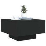 vidaXL Table basse noir 55x55x31 cm bois d'ingénierie