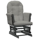vidaXL Chaise berçante avec repose-pied Gris clair Tissu