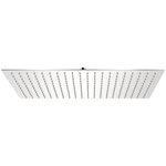 vidaXL Tête de douche plongeante rectangulaire en acier inoxydable 30x50 cm