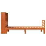vidaXL Lit bibliothèque sans matelas cire marron 90x200 cm pin massif
