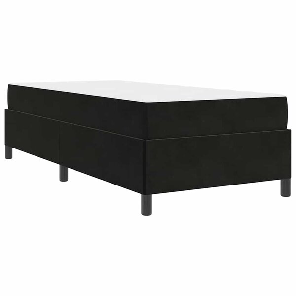 vidaXL Cadre de lit Noir et blanc et noir 80 x 200 cm Velours