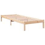 vidaXL Cadre de lit extra long sans matelas 100x220 cm bois massif pin