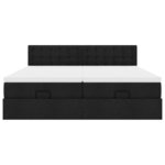 VidaXL Cadre de lit ottoman avec matelas noir 160x200 cm tissu