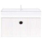 vidaXL Boîtes de rangement en bambou 4 Pièces Blanc