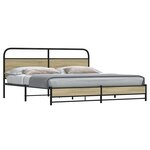 vidaXL Cadre de lit en métal sans matelas chêne sonoma 180x200 cm