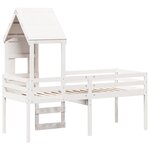 vidaXL Lit haut sans matelas blanc 80x200 cm bois de pin massif
