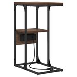 vidaXL Table de chevet avec tiroir Chêne marron 41.5 x 26 x 60.5 cm