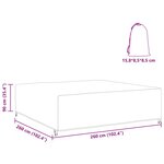vidaXL Housse pour mobilier d'extérieur Noir 260 x 260 x 90 cm 420D