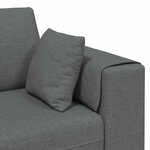 Sofa en tissu avec coussin 3 Pièces Gris foncé 208 cm tissu