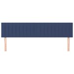 vidaXL Têtes de lit 2 Pièces Bleu 80x5x78/88 cm Tissu