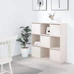 vidaXL Buffet Blanc 110 5x35x117 cm Bois massif de pin