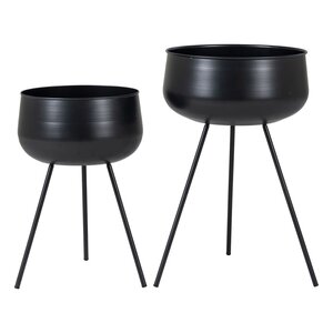 House Nordic Pots à fleurs 2 Pièces Kira Noir