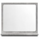vidaXL Armoire à miroir de salle de bain gris béton bois d'ingénierie