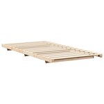 vidaXL Cadre de lit surélevé Marron 100 x 210 cm Bois massif en pin
