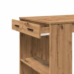 vidaXL Table de bar chêne artisanal 102x70x103 5 cm bois d'ingénierie