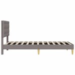 vidaXL Cadre de lit avec tête de lit Taupe 90 x 200 cm Tissu