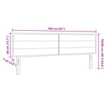 vidaXL Tête de Lit LED Design Lignes Bleu 80 cm Tissu