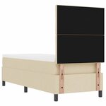 vidaXL Lit à ressorts avec matelas Crème 80 x 200 cm tissu