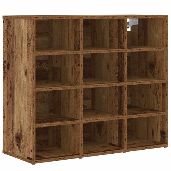 vidaXL Cabinet à chaussures avec étagère Bois Ancien 77 5 x 30 x 67 cm