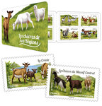 Carnet - Les chèvres de nos régions - 12 timbres autocollants