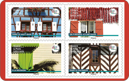 Carnet de 12 timbres - France Terre de tourisme - Habitats
