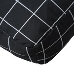 vidaXL Coussin de palette motif à carreaux noir 70x40x12 cm tissu