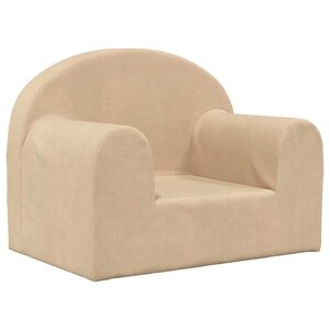 vidaXL Canapé pour enfants crème peluche douce