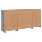 vidaXL Buffet avec lumières LED sonoma gris 142 5x37x67 cm