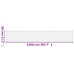 vidaXL Tapis rectangulaire gris 80x1000 cm bambou