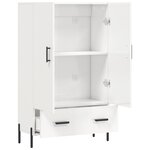 vidaXL Buffet haut blanc brillant 69 5x31x115 cm bois d'ingénierie