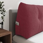 vidaXL Coussin de Dos Bordeaux 160 x 24 x 50 cm tissu