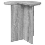 vidaXL Table d'appoint avec stockage 2 Pièces Sonoma gris Ø 39 x 38 cm