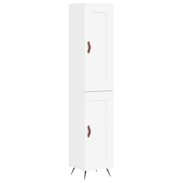 vidaXL Buffet haut Blanc 34 5x34x180 cm Bois d'ingénierie